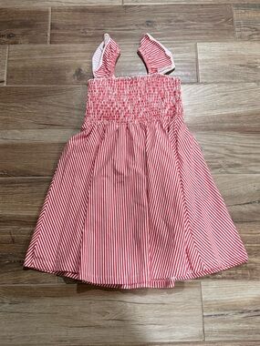 Monica + Andy Ruffle Stripe Smocked Dress